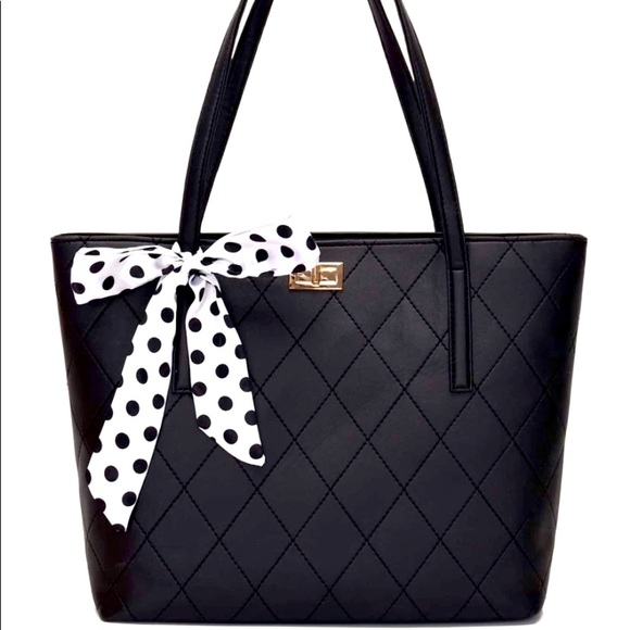 Black quilted tote bag - Picture 1 of 1